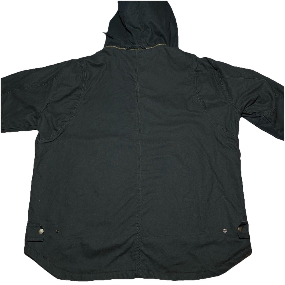 Rugged Wear RW Canvas Work Jacket Mens XL Black Fleece Lined 3M Insulated Hooded - Picture 8 of 13